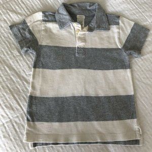 Crewcuts Polo Shirt Grey/Cream Short-Sleeve-Size 3